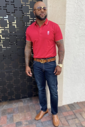 Men Classic Slim Fit Polo (Red)