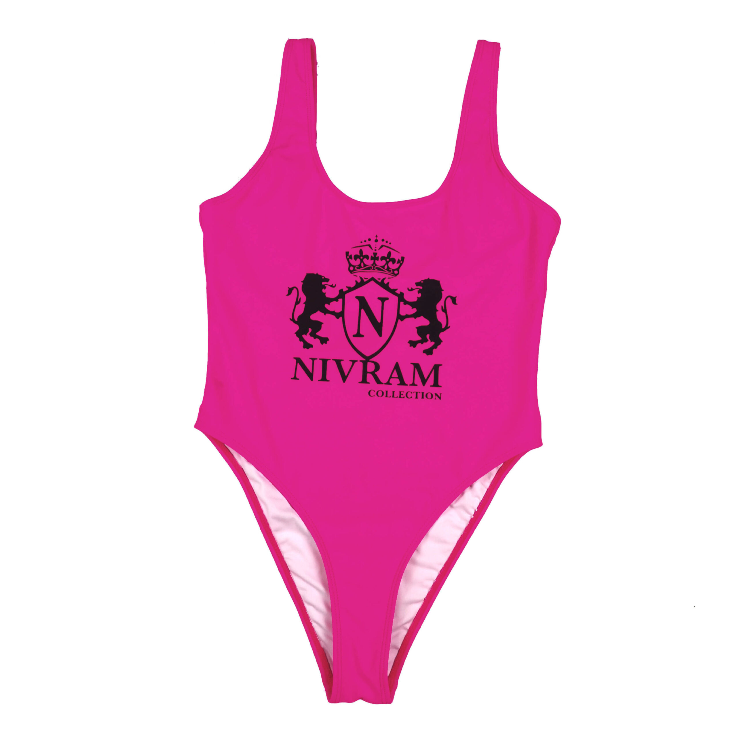 Classic Logo One-Piece Swimsuit (Neon Pink)