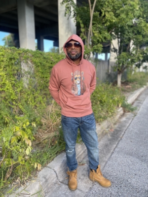 Unisex Fly Guy Hoodie (Desert rose)