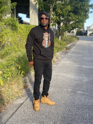 Unisex Fly Guy Hoodie (Black/Brown)